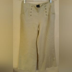 Venus The Luna Fit Cream Wide Leg Pants Size 12